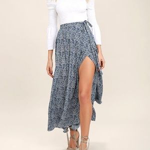Lulus wrap maxi skirt